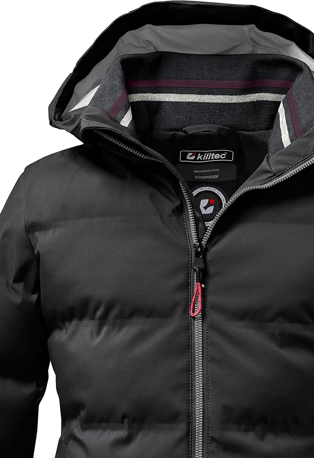 Killtec Mädchen Kow 196 Grls Qltd Ct Wintermantel/Parka in Daunenoptik mit Kapuze 128 Schwarz, 128 S