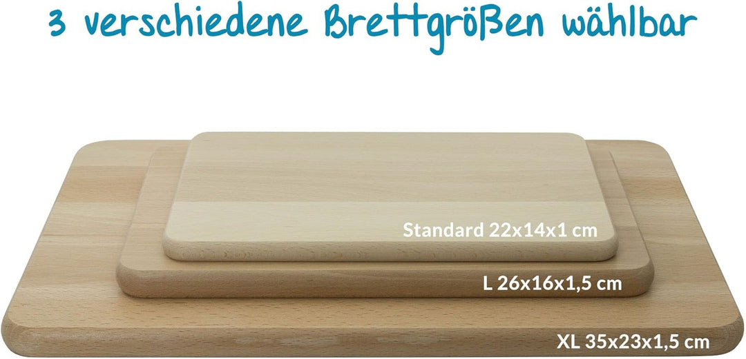 SNEG Brotzeitbrett mit Kinder ABC + persönliche Widmung (hochwertige, haptische Gravur) | Buchstaben
