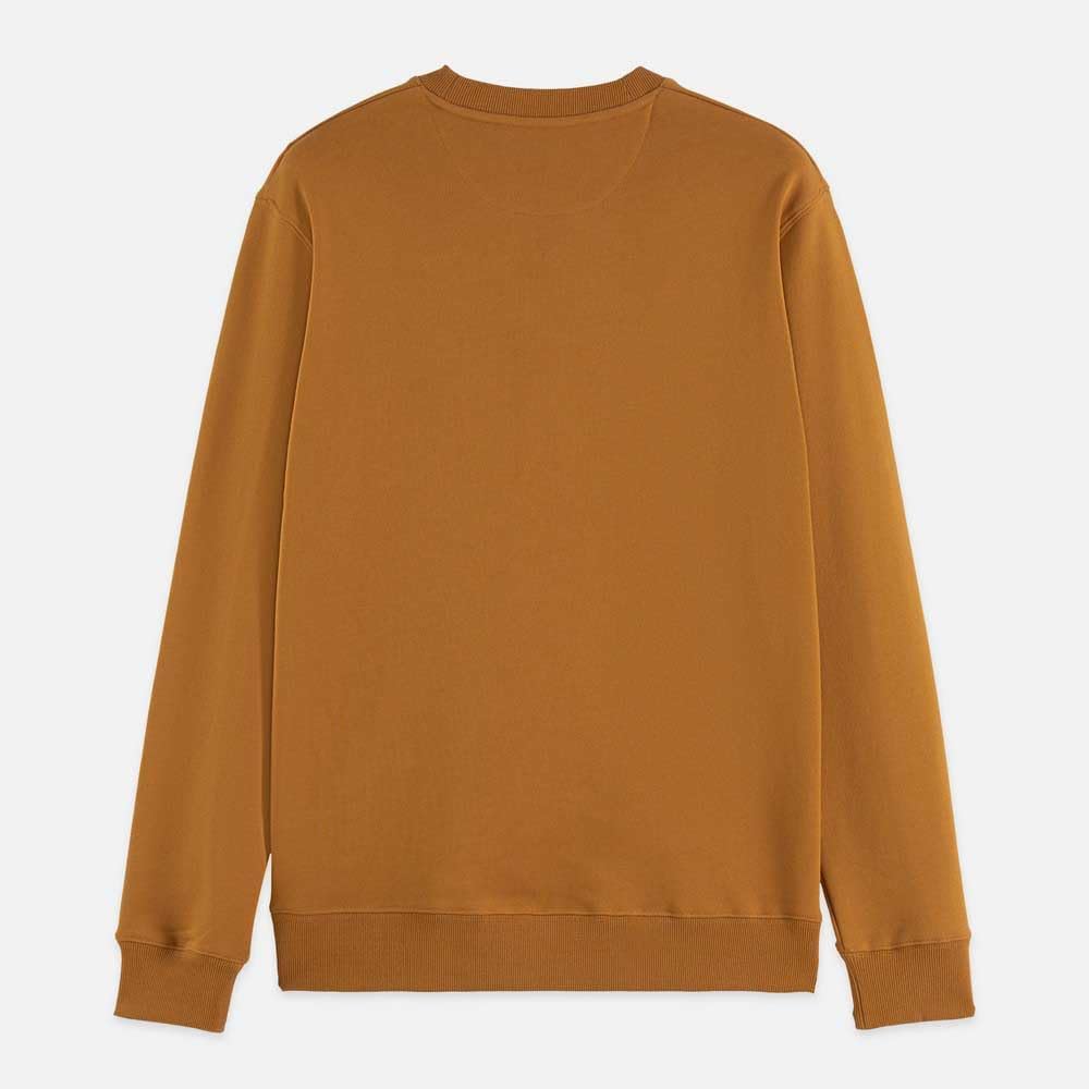 Scotch & Soda Herren Essential Badge Logo Crewneck Sweatshirt Sweatshirt S Cathay Spice, S Cathay Sp
