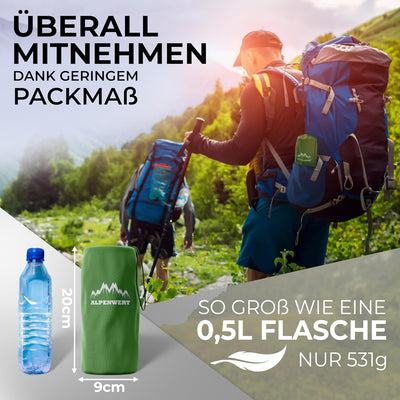 Alpenwert® Isomatte Outdoor [Kleines Packmass & Ultraleicht] Luftmatratze perfekt für Camping, Wande