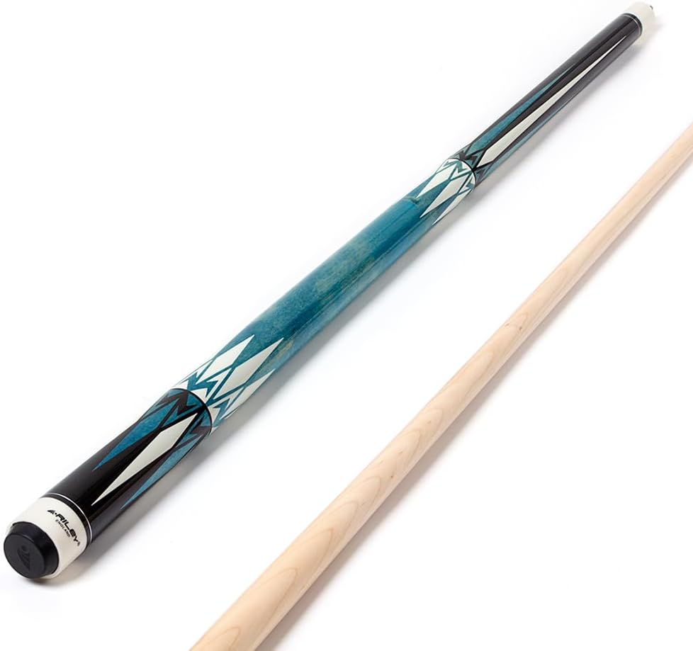 Riley American Pool Queue, 147 cm, 13 mm Spitze, komplett mit Hartschalenkoffer Blau Mit Koffer, Bla