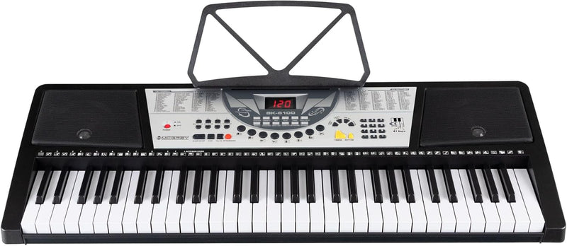 McGrey BK-6100 Keyboard (61 Tasten, 100 Klangfarben, 100 Rhythmen, 12 Demosongs, Lernfunktion, Netzt