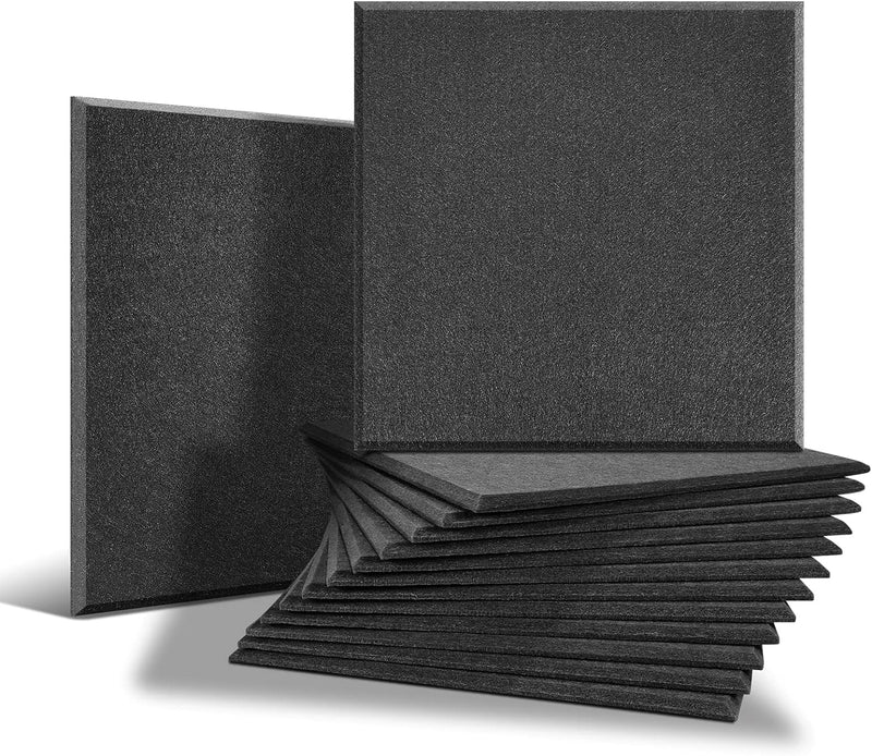 Akustik Panel, AGPtEK 12er Pack Akustische Absorptionsplatten 30,5x30,5x10,1 cm Schallschutzpaneele,