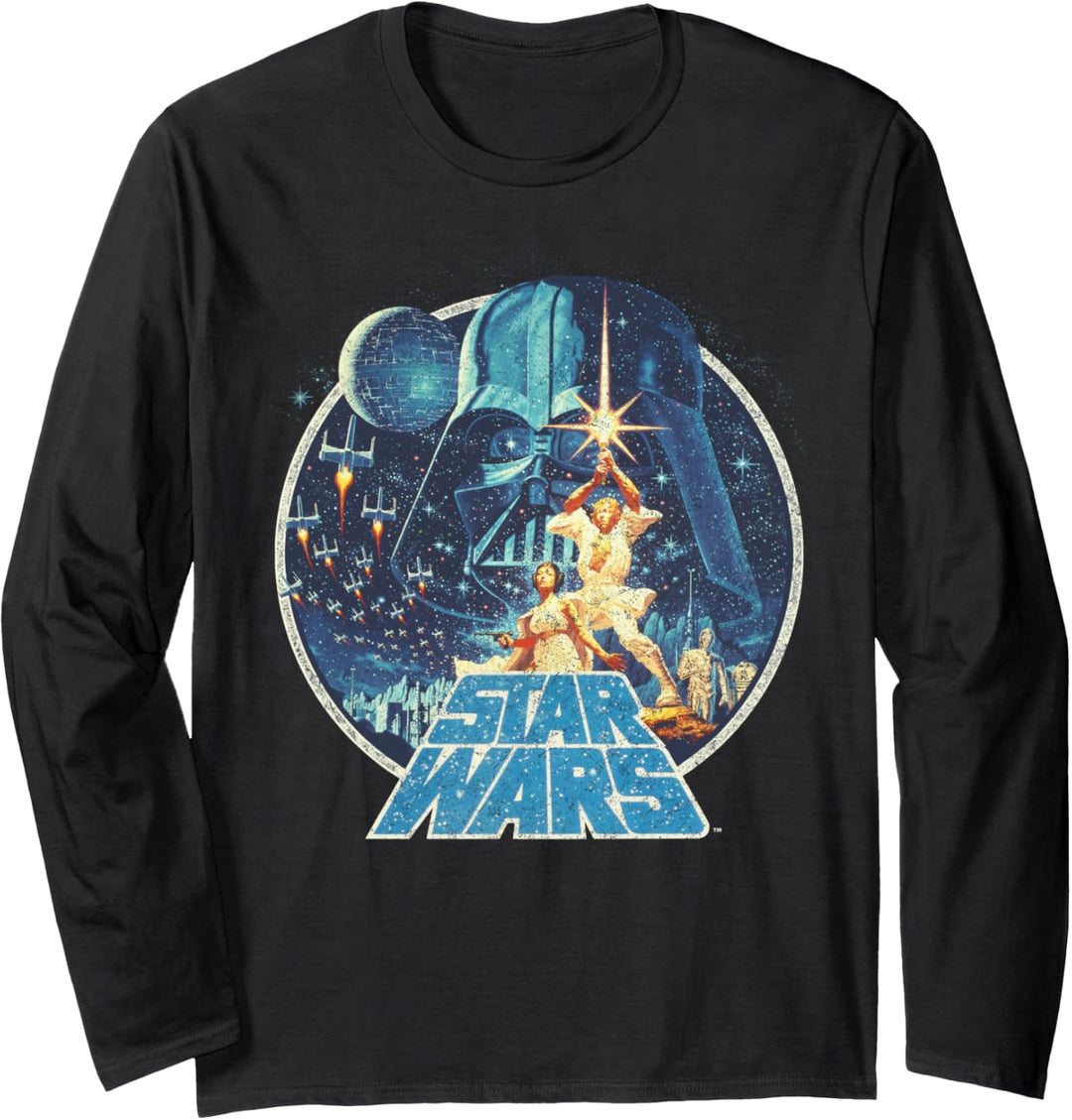 Star Wars Distressed Circle Poster Langarmshirt