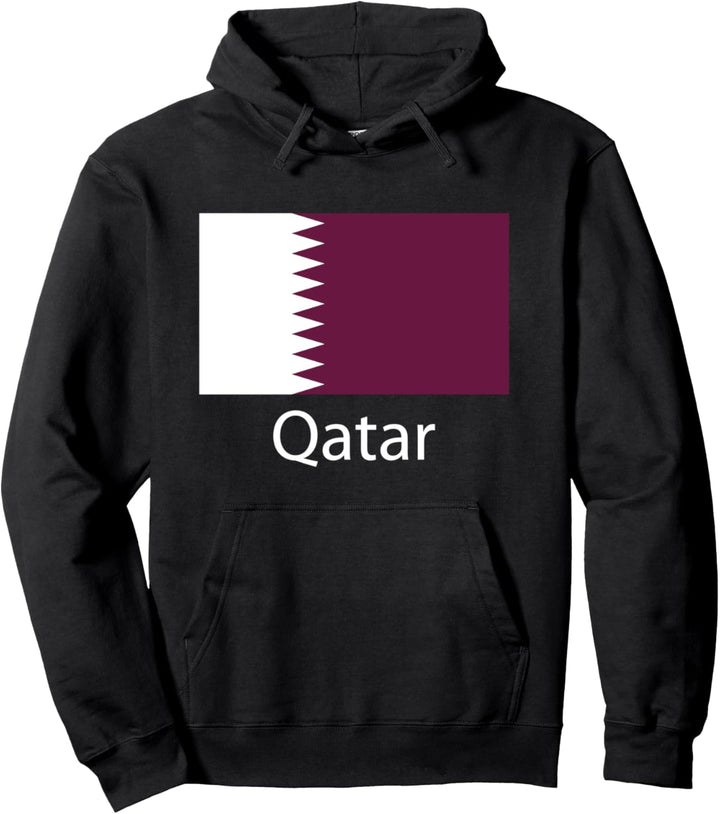 Katar Flagge Deko Araber Persischer Golf Damen Herren Asien Pullover Hoodie