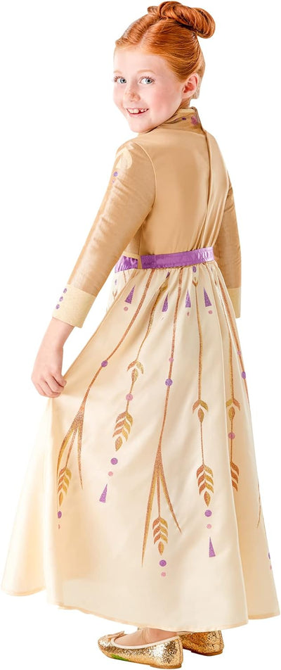 Rubie's Official Disney Frozen 2 Anna Deluxe Prolog-Kleid, Kostüm für Kinder, Grösse 9 - 10 Jahre 9 