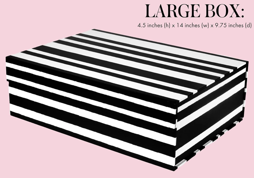 Kate Spade New York Dekorative Aufbewahrungsboxen mit Deckel, 3 Stück, stabile Organizer-Aufbewahrun