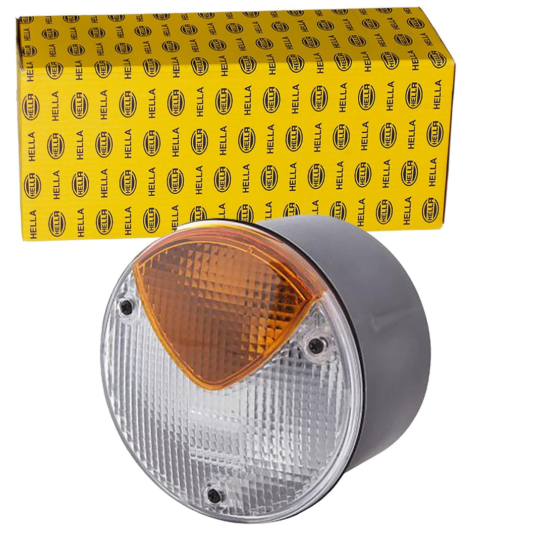 HELLA - Heckleuchte - Glühlampe - 12/24V - Anbau/geschraubt - Lichtscheibenfarbe: weiss/gelb - Steck