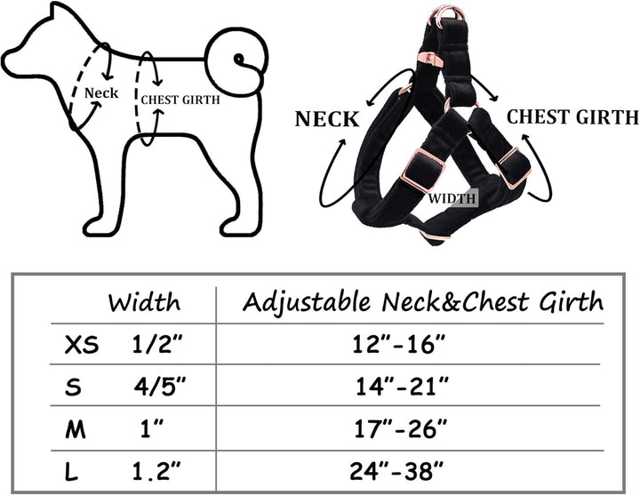 ARING PET Hunde-Halftergeschirr, Samt-Hundegeschirr, verstellbar, strapazierfähig, für Jungen und Mä