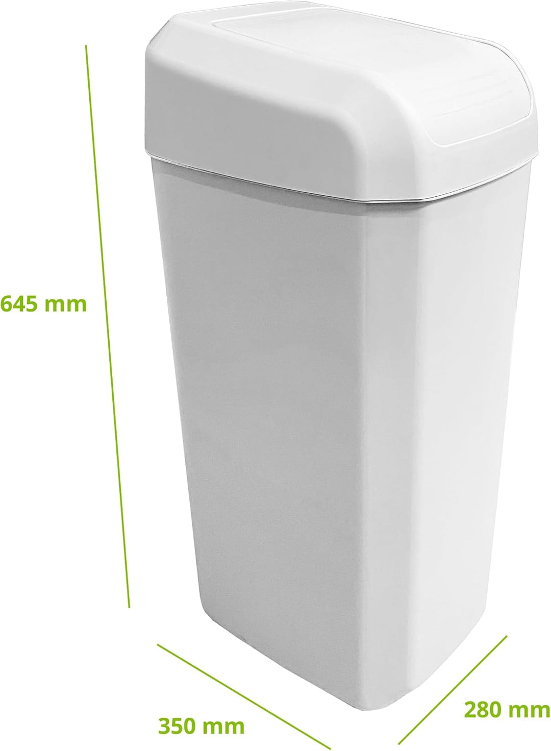 Denox Mülleimer Troya 45 l, Weiss