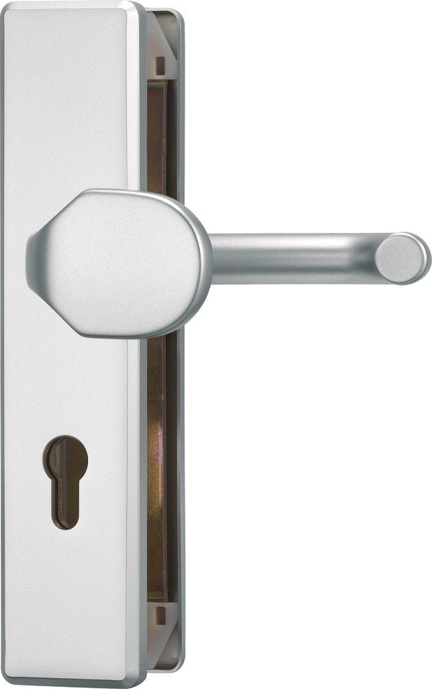 ABUS Tür-Schutzbeschlag KLT512 F1 aluminium 247897 Wechselgarnitur F1 Aluminium, Wechselgarnitur F1
