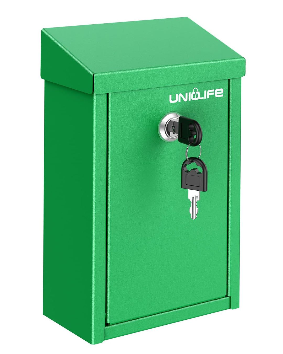 Uniclife Schlüsselbox Aussen Metall Spendenbox mit Schloss Sicherer Briefkasten Wandmontage mit Einw