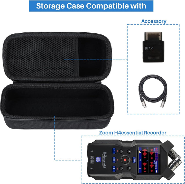 Hart Schutz Hülle Etui Tasche für Zoom H4essential Handy Recorder Schwarz Etui für H4essential, Schw