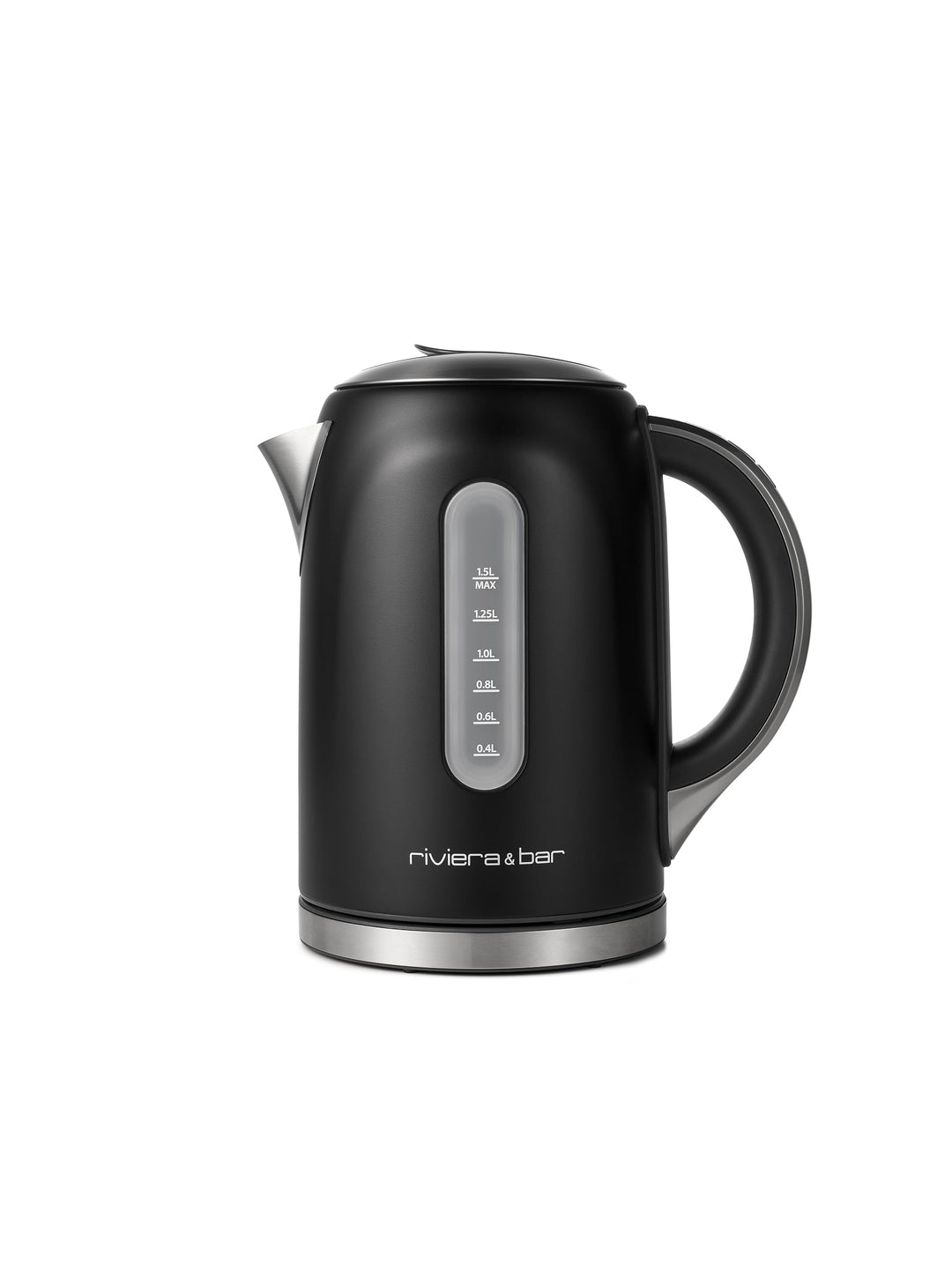 riviera&bar - Edelstahl Wasserkocher TR 1,5L - 2200W - Einstellbare Temperatur 50-100°C, LCD-Display