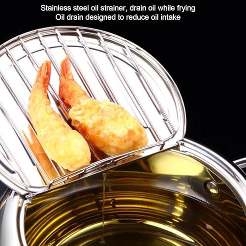 Tempura-Friteuse, Mini-Edelstahl-Friteuse, temperaturgesteuerter Haushalt im japanischen Stil, geeig