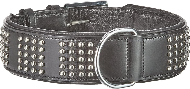 Nobby Leder Halsband VINTO, schwarz 70 cm (63-68 cm), 50 mm, 1 Stück schwarz Halsumfang: 63-68 cm, s