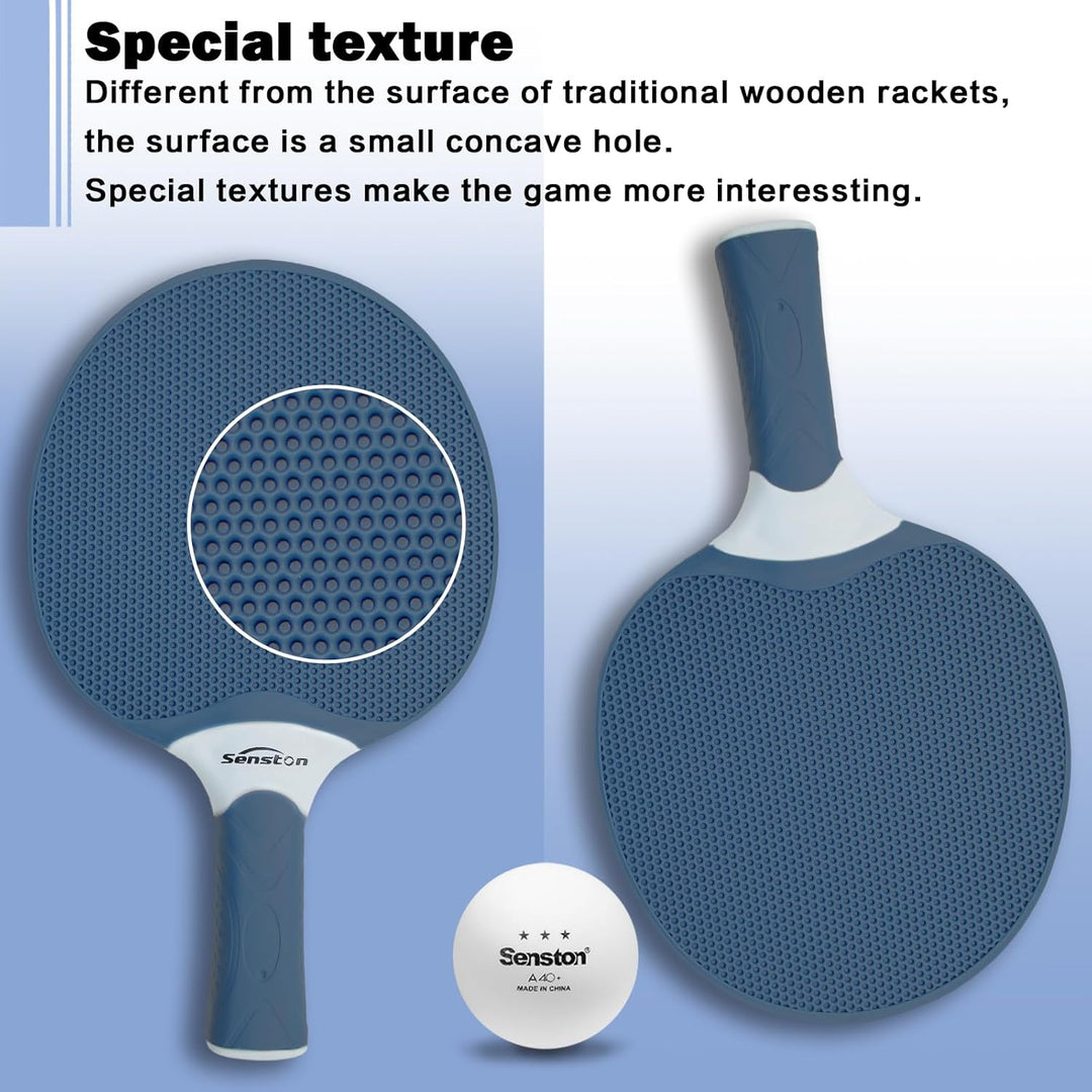 Senston Tischtennisschläger Set, professionelle Tischtennisschläger mit 3 Bällen, Ping Pong Paddel S
