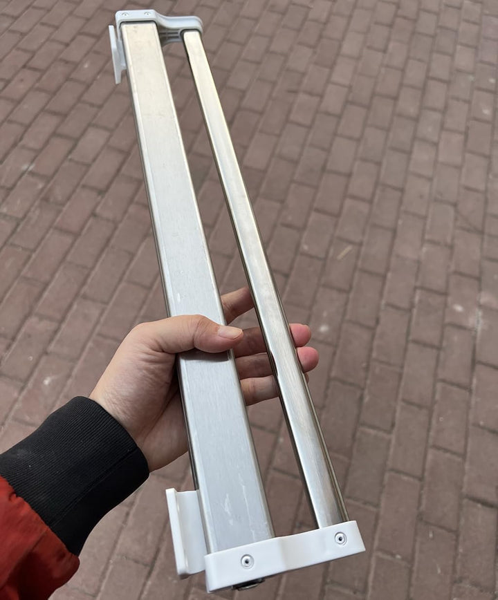 Ausziehbare Kleiderstange mit 2 Gleitschienen, ausziehbare Kleiderstange, verstellbare 30-80cm Kleid