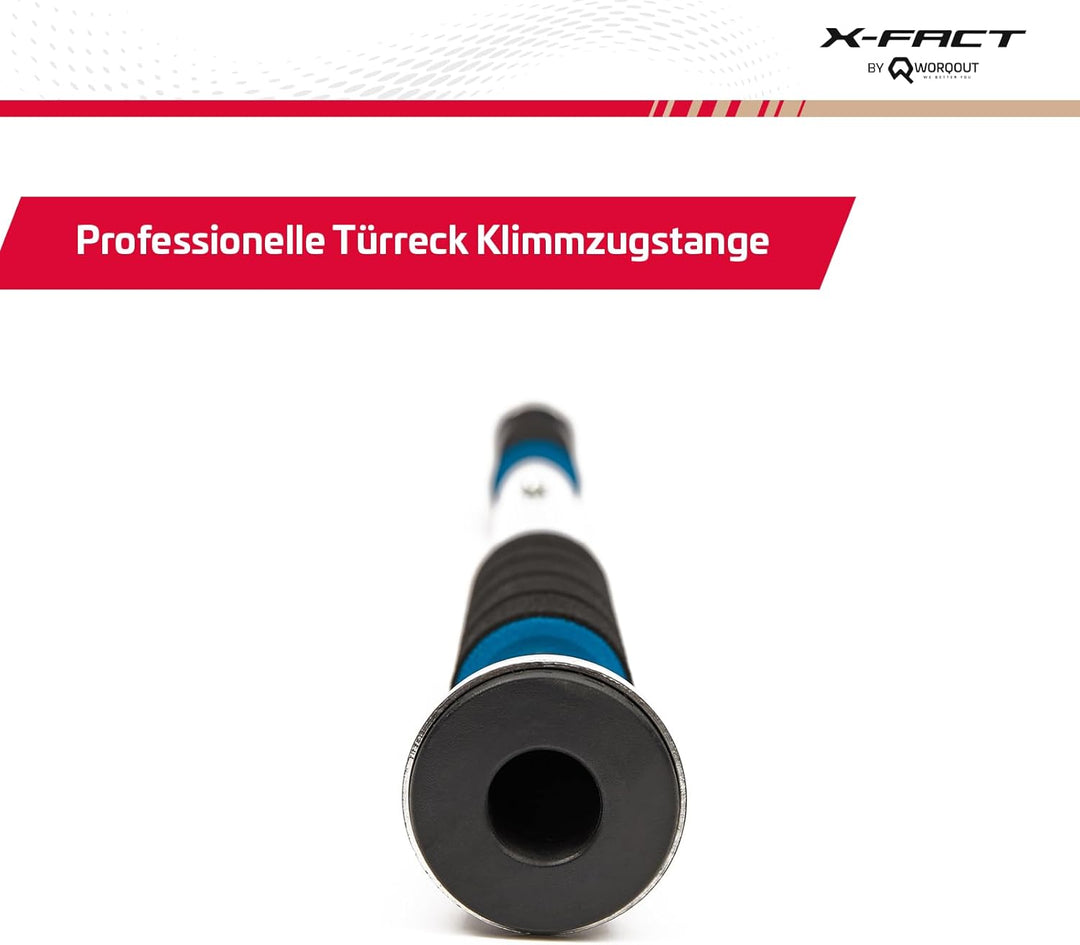 Türreck Klimmzugstange Pullup Bar – Verstellbare Stange für Türrahmen (63–100 cm), ohne Schrauben, b