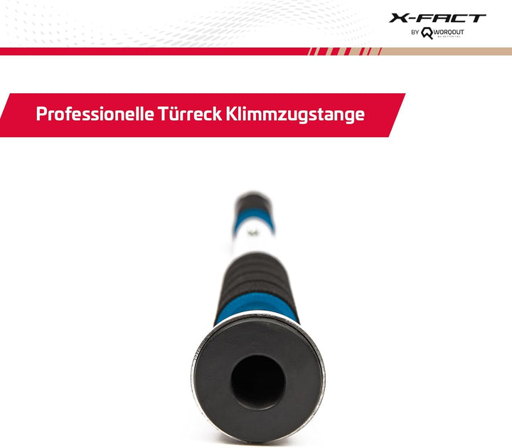 Türreck Klimmzugstange Pullup Bar – Verstellbare Stange für Türrahmen (63–100 cm), ohne Schrauben, b