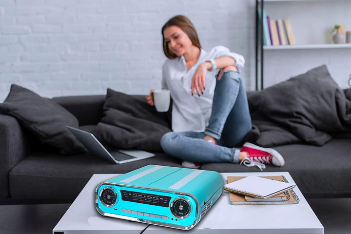 LAUSON Plattenspieler Retro | Plattenspieler mit Lautsprecher Bluetooth | Musikanlage mit Vinyl Play