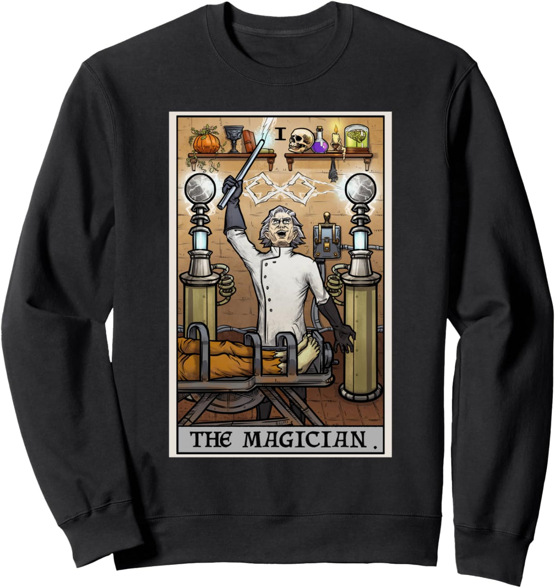 The Magician Tarot-Karte Halloween Verrückter Wissenschaftler Horror Goth Sweatshirt