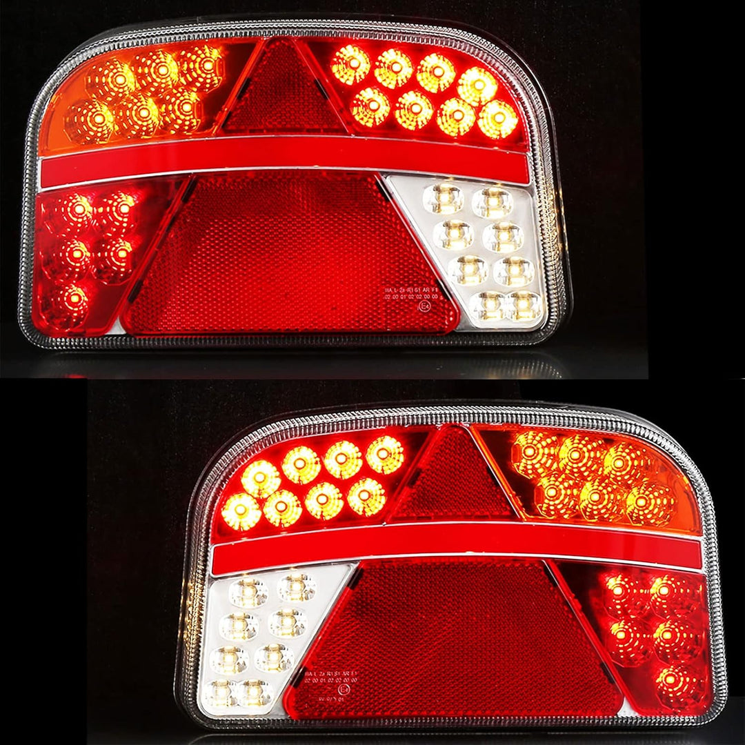DARKGUARD Rückleuchten Satz für Anhänger Led 12/24V,7Funktion 2pcs Rücklicht Anhänger Set,mit E Prüf