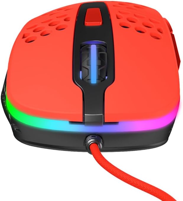 Xtrfy M4 RGB, ultraleichte kabelgebundene Gaming-Maus, ergonomisches Design für Rechtshänder, hochmo