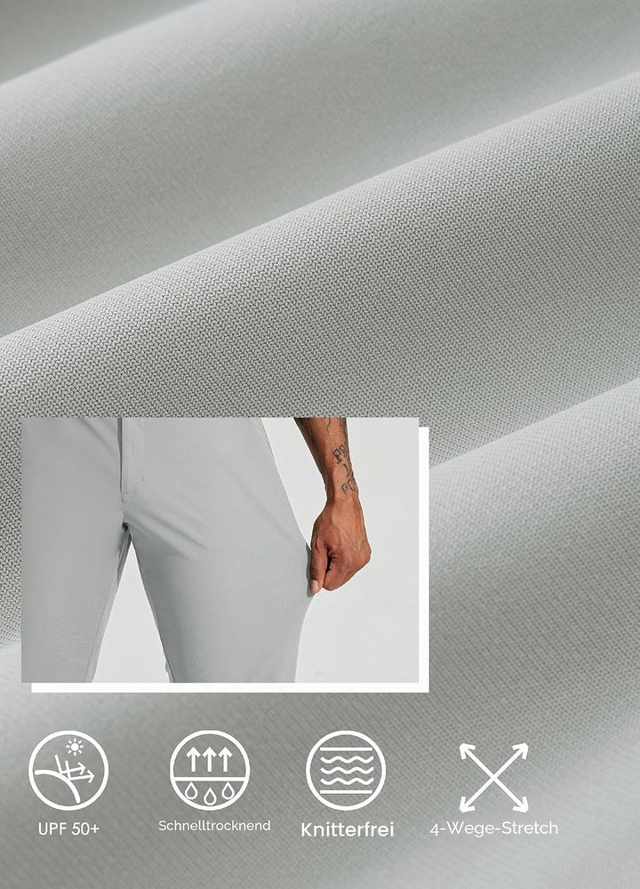 WILLIT Herren Golfhosen Stretch Kleid Hosen Slim Fit Schnelltrockner Casual Arbeitshose Stretchhose