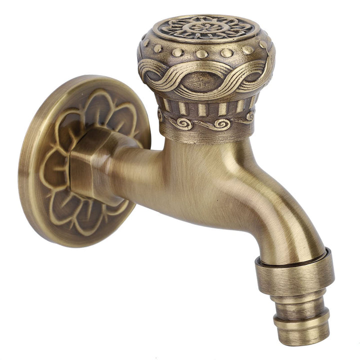 Vintage Wasserhahn Einzelner Kalter Wasserhahn Antik Drache Legierung Wasserhahn 1/2 Waschtischarmat