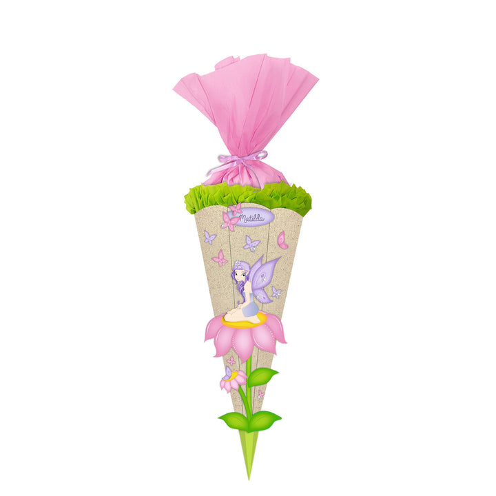 Ursus 9770001 - Schultüte Bastelset, Green & Easy, Elfe, Höhe ca. 68 cm, Durchmesser ca. 20 cm, inkl