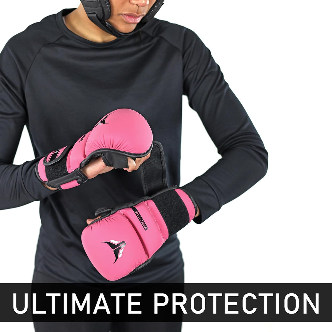 Mytra Fusion 7-oz Damen MMA Handschuhe Offene belüftete Handfläche MMA Sparring Handschuhe