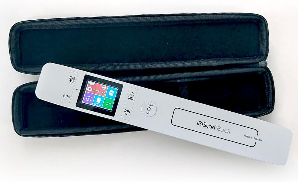 Hartschalentasche für Handscanner, Lineal Scanner IRIScan Book Version 3, 5, 5 WiFi, IRIScan 7 und k