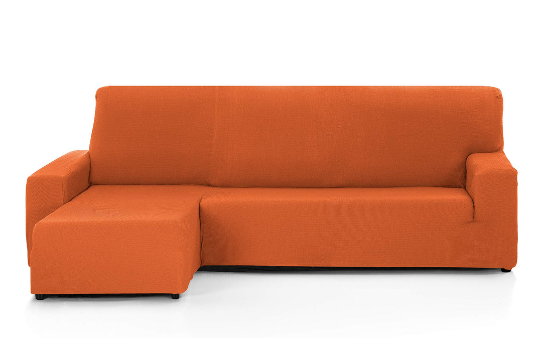 Martina Home - Sofabezug für Chaiselongue, Modell Túnez, modernes Design, Stoff, Orange, kurzes Eckt