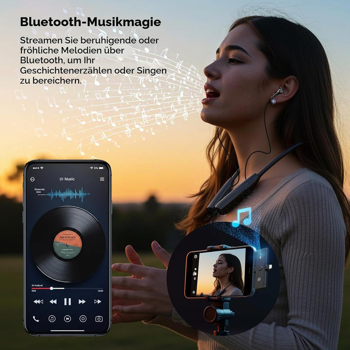 Kabelloses Mikrofon Set mit In-Ear-Monitor für Livestream | Voice-Changer, Audio-Mixer, Bluetooth-Mu