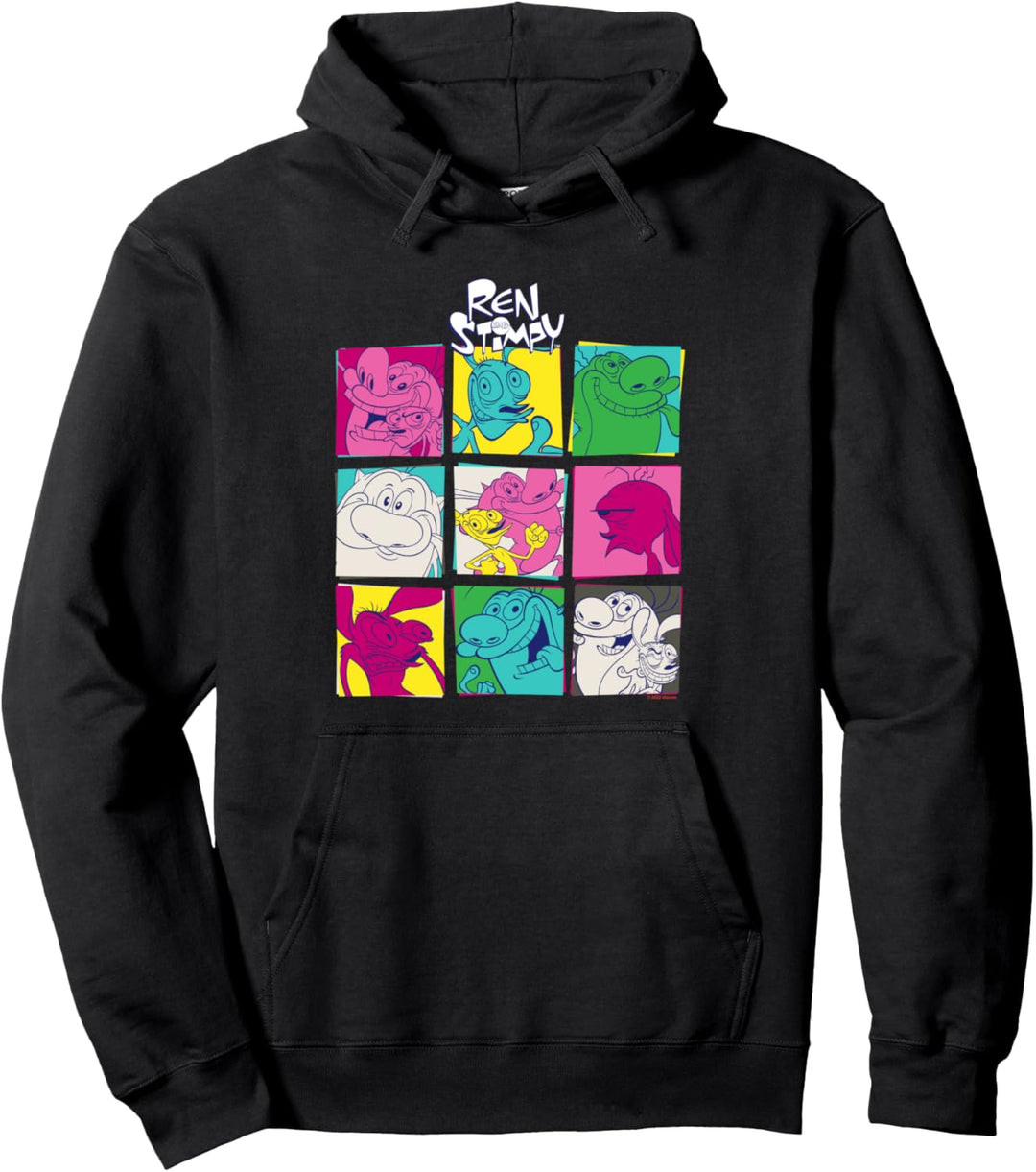 Ren and Stimpy Warhol Squares Pullover Hoodie