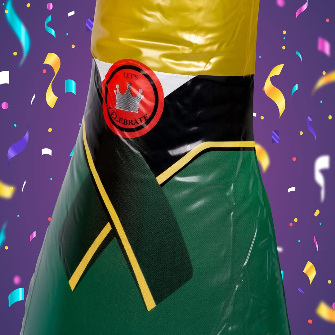 I LOVE FANCY DRESS Aufblasbare Champagnerflasche 1,8 m hoch - 180 cm X 1 - stabile, übergrosse aufbl