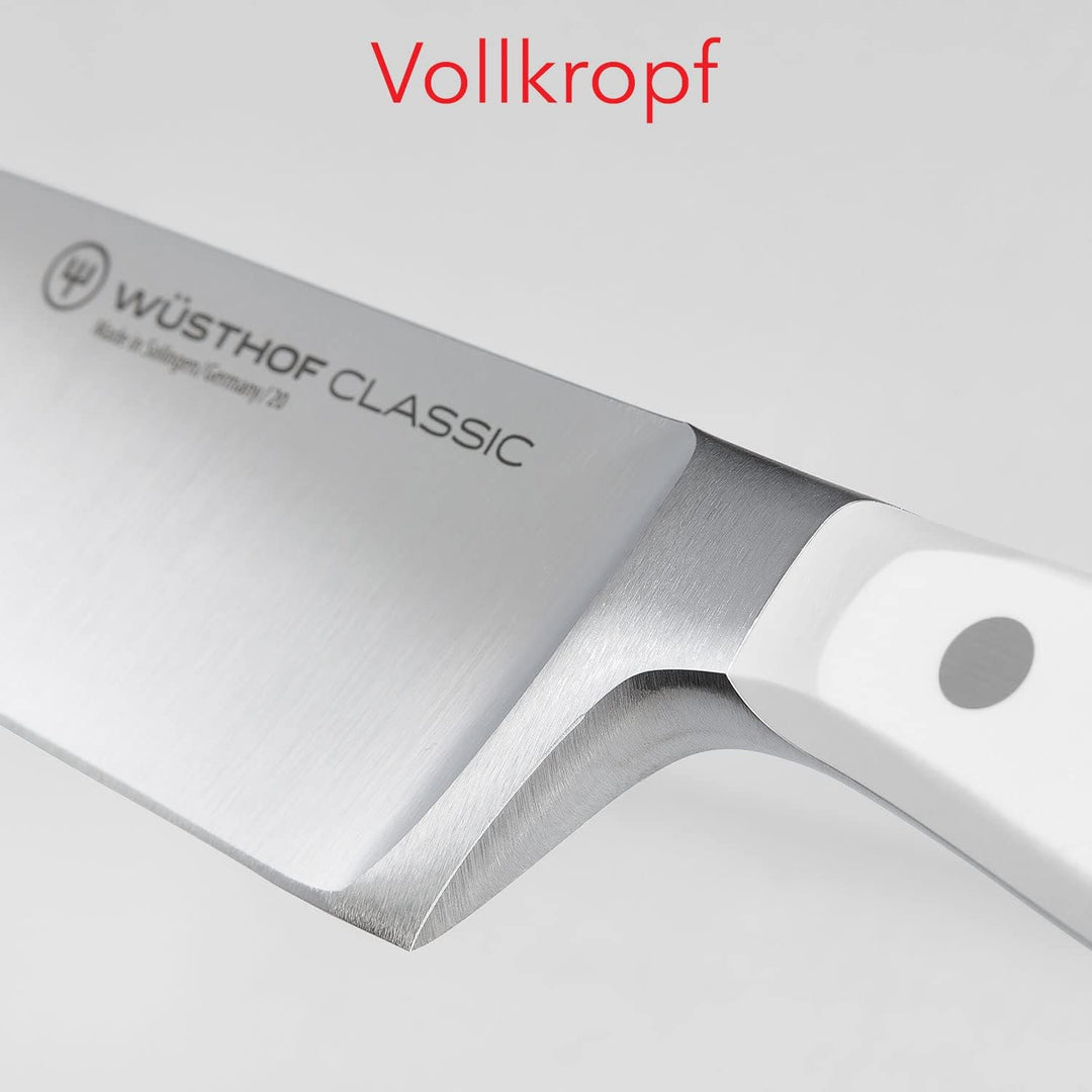 WÜSTHOF Classic Brotmesser 23 cm mit Präzisions-Doppelwelle, weiss, Weiss
