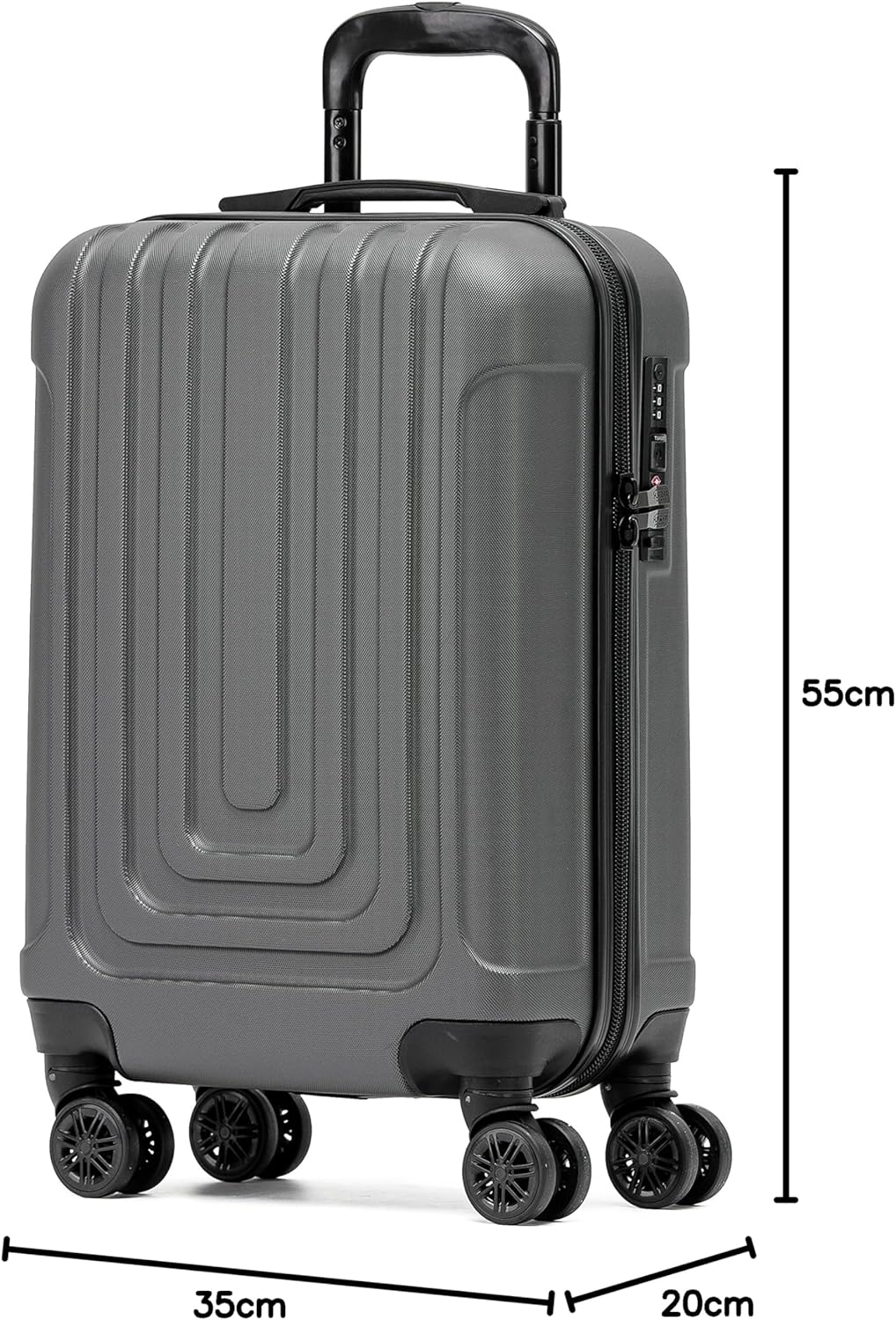 Flight Knight Premium Lightweight Hartschalenkoffer - 8 Spinner-Rader - TSA-Schloss & USB-Anschluss