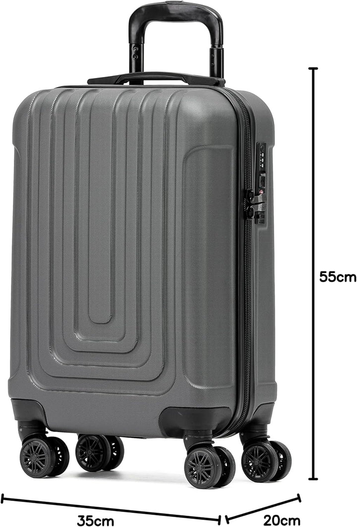 Flight Knight Premium Lightweight Hartschalenkoffer - 8 Spinner-Rader - TSA-Schloss & USB-Anschluss