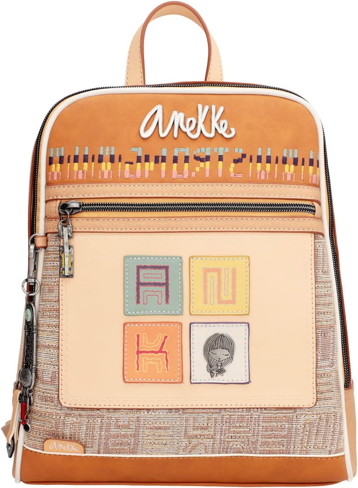 Anekke Damen Doppelfach Rucksack für unterwegs, bunt