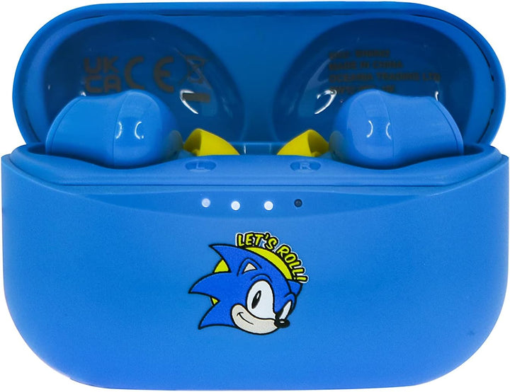 OTL Technologies Bluetooth-Kopfhörer V5.0 Sonic The Hedgehog mit Ladebox, blau