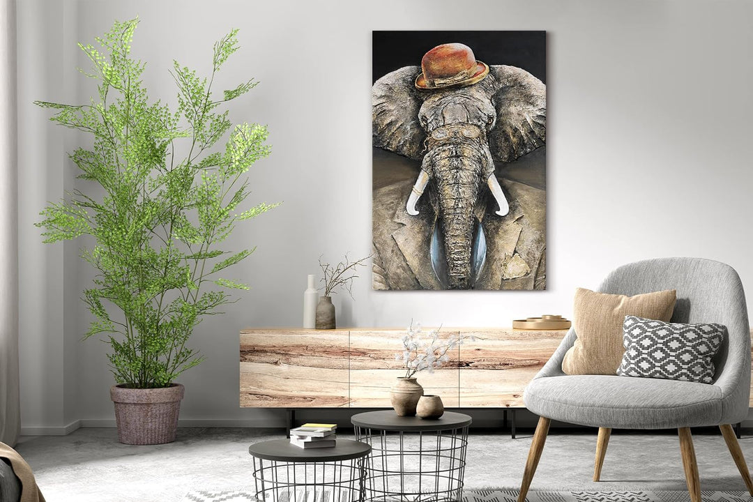 YS-Art Luxus Abstrakt Acryl Gemälde auf Leinwand Power handgemalt Wandbilder Wohnzimmer modern Wohnd