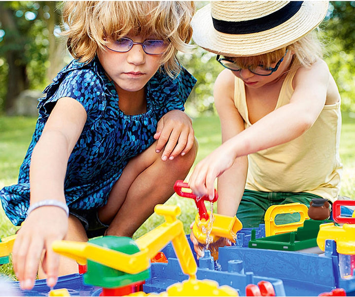 AquaPlay - AmphieWorld - 145x156 cm grosse Wasserbahn, inklusive 79 Teilen, Spieleset inklusive 2 Bo