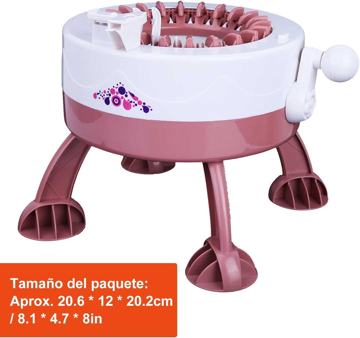 Mutuer Strickmaschine, DIY Kunststoff Handstricken Nähmaschine Kinder Weben Spielzeug Werkzeug Zubeh