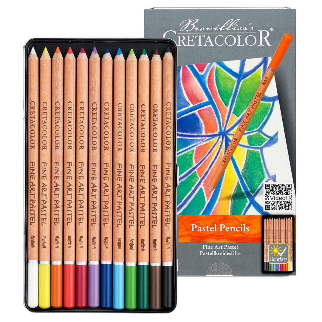 Cretacolor Pastellkreide Set Fine Art Pastel, sortiert, 12er Metalletui 12 Stück (1er Pack) Mehrfarb