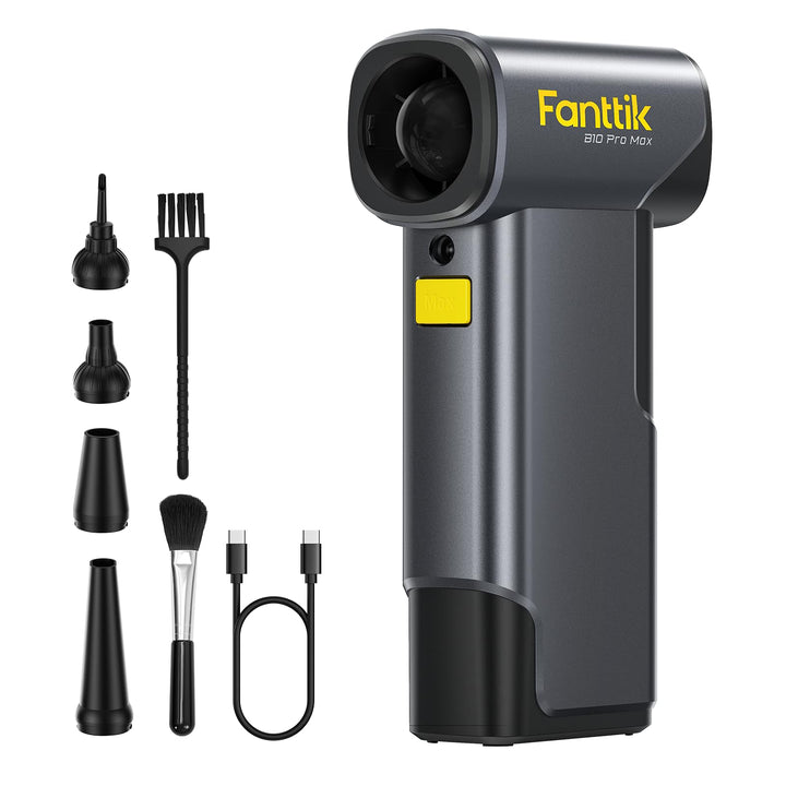 Fanttik B10 Pro Max Elektrischer Druckluftreiniger, 130.000 U/min bürstenloser Motor, Druckluftreini