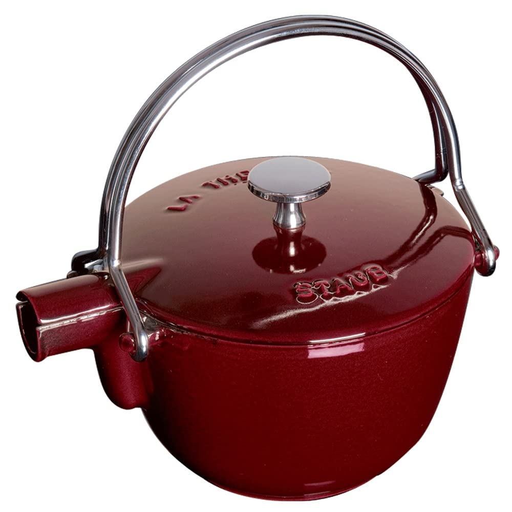STAUB 1650087 Runder Teekessel, Gusseisen, Grenadine 1 Quart Grenadine, 1 Quart Grenadine