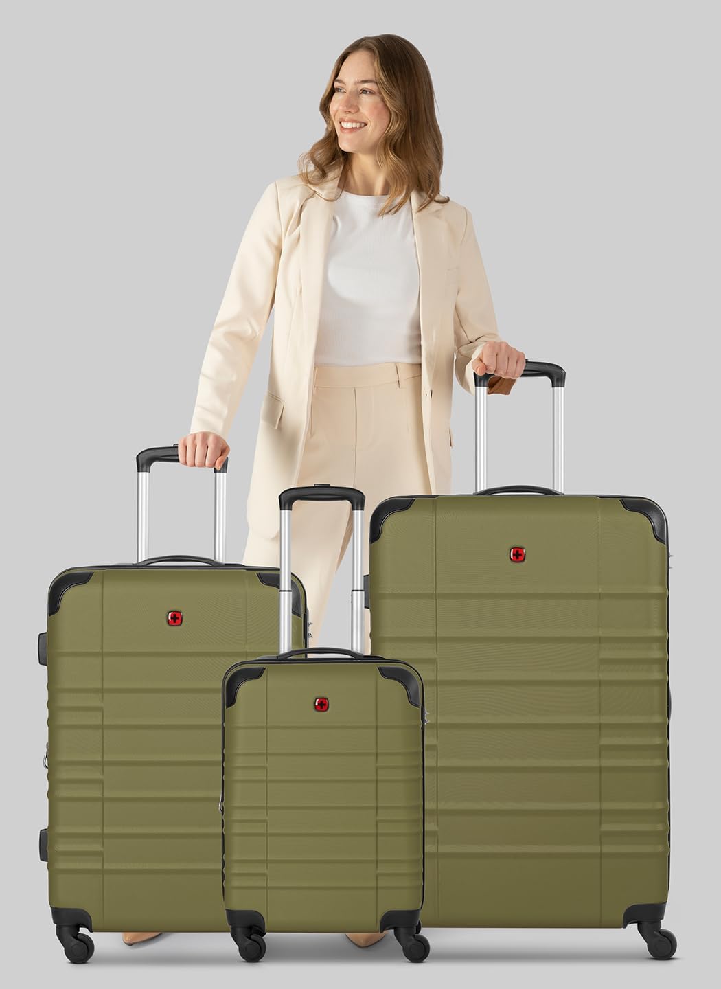 WENGER Koffer-Set 3-teilig für Damen und Herren | Reise-Trolleys 51 x 30 x 75 cm aus hochwertigem, s