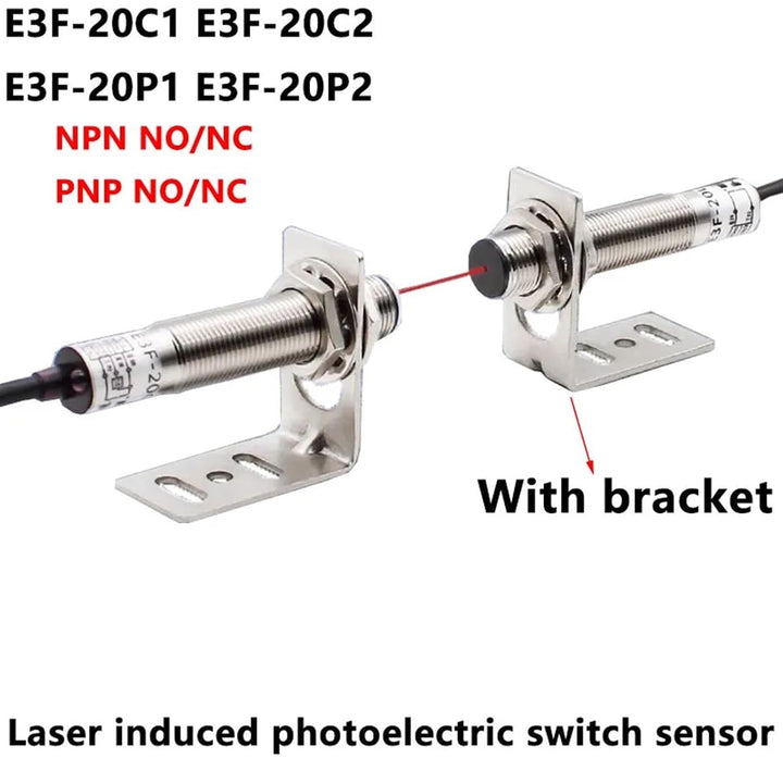 M12 laser opposite photoelectric switch E3F-20L/20C1 infrared proximity sensor normally open 20 mete
